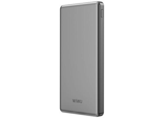 WiWU Wi-P013 Slim Series Ultra Slim Portable Power Bank 10000mAh 22.5W With LED Light Indicator - Gray